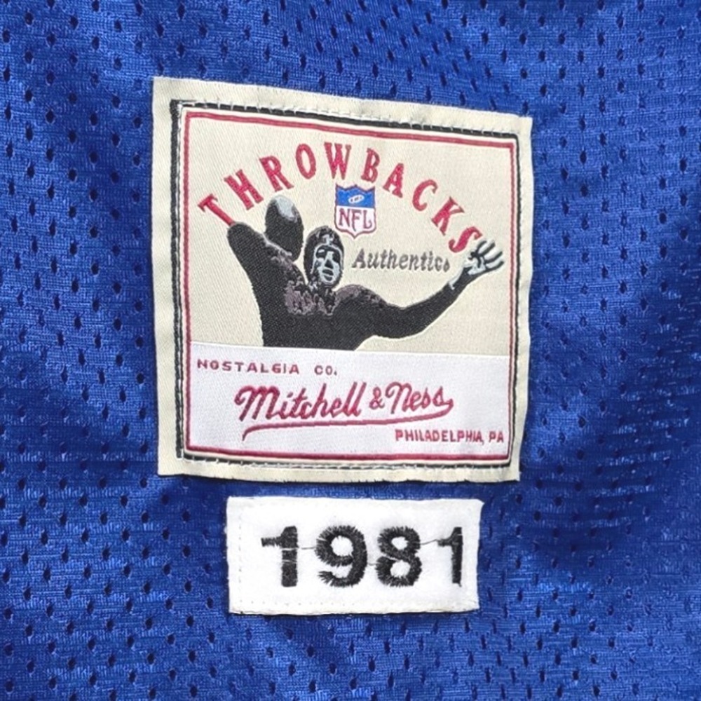 Mitchell & Ness NY Giants 1981 Taylor 54 Jersey Blue Throwbacks NFL‎ Mens 54 - Picture 3 of 6